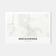 Breckenridge Map Landscape Poster