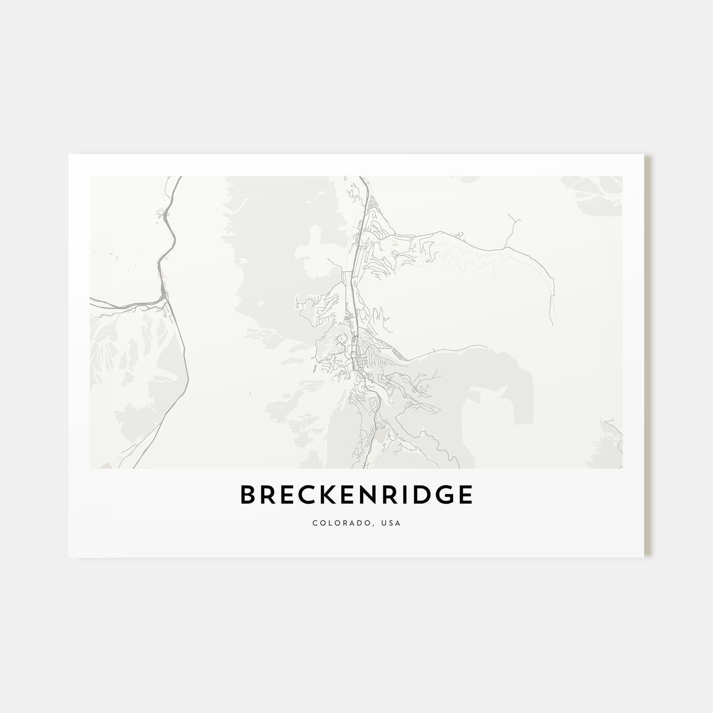 Breckenridge Map Landscape Poster