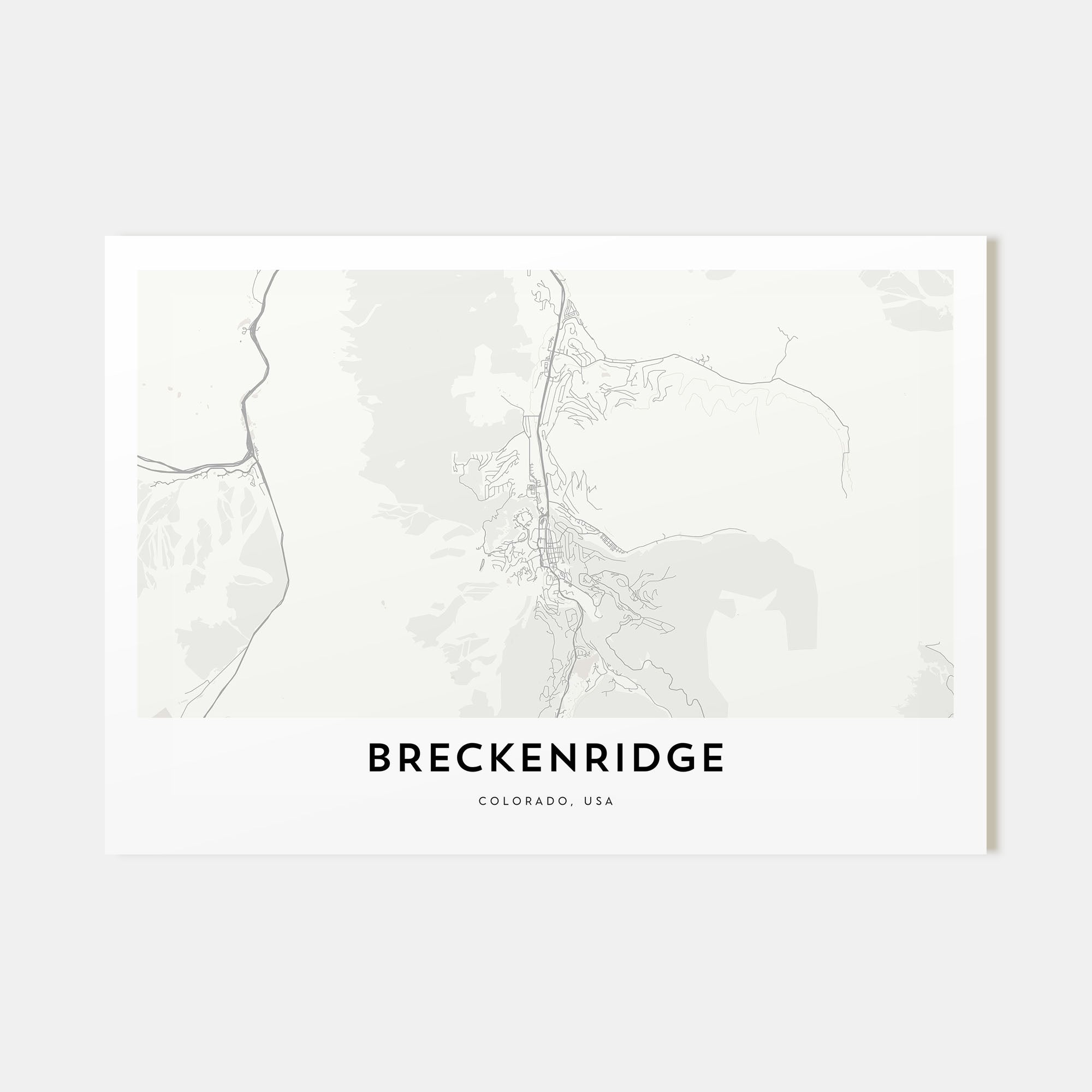 Breckenridge Map Landscape Poster