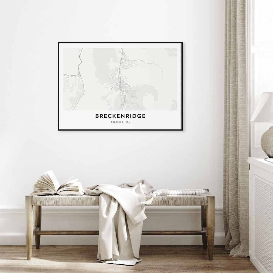 Breckenridge Map Landscape Poster