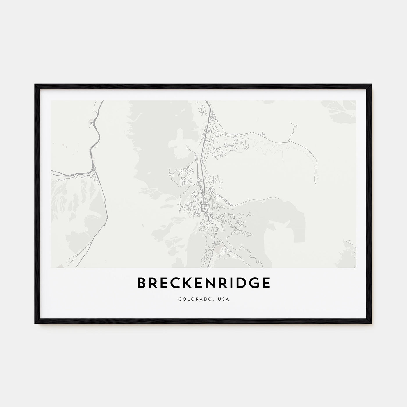 Breckenridge Map Landscape Poster