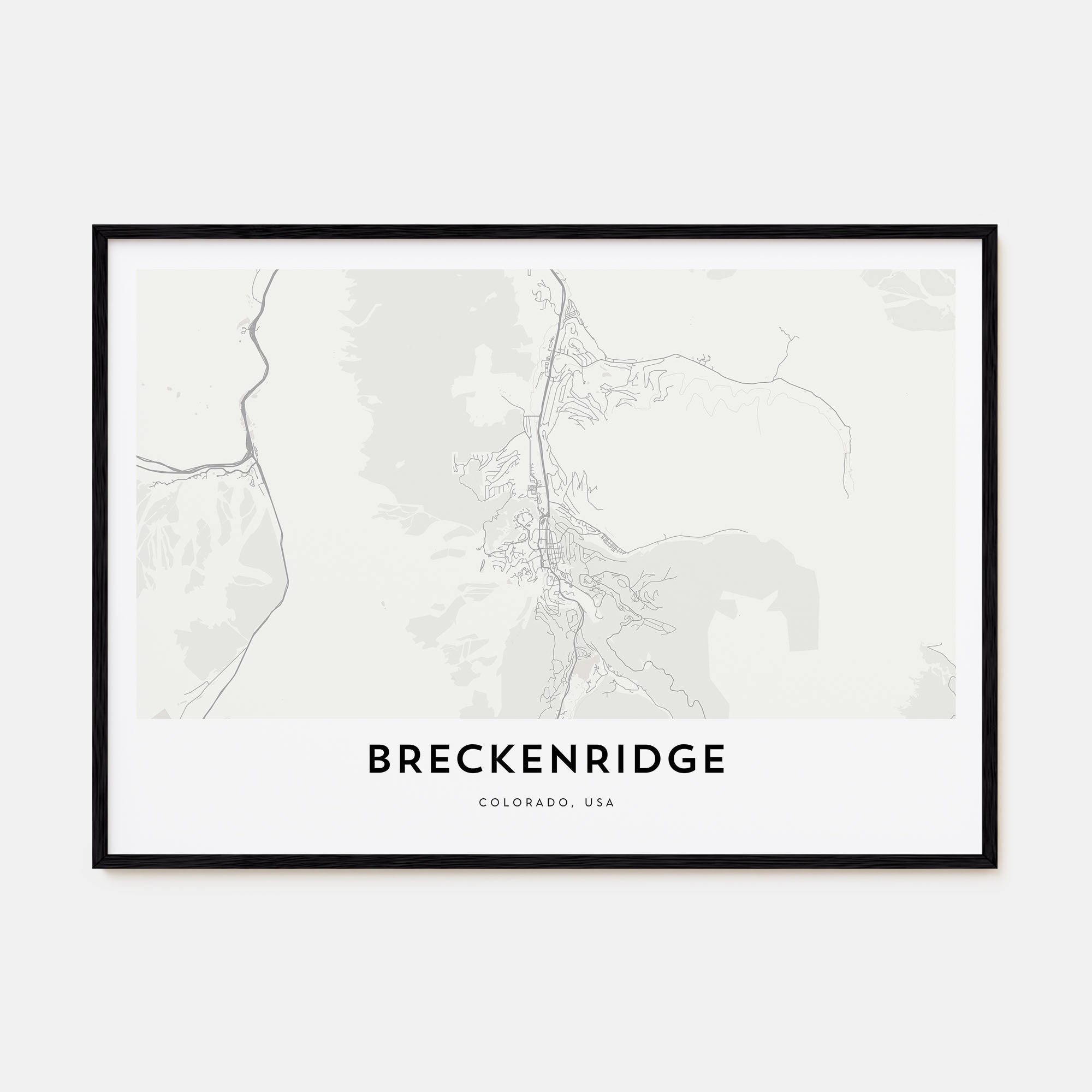 Breckenridge Map Landscape Poster