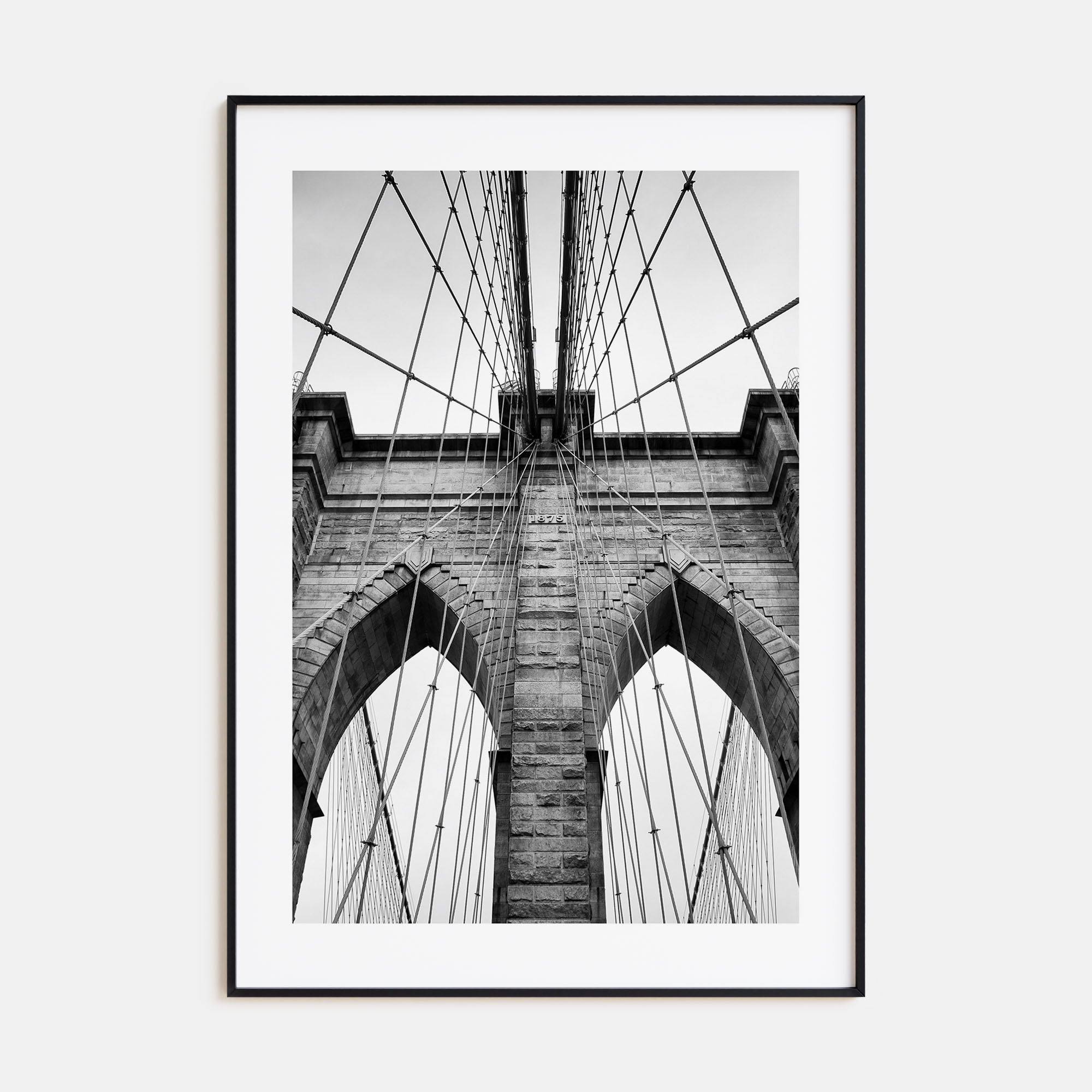 Brooklyn Bridge Photo B&W Poster