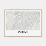 Brooklyn Map Landscape Poster