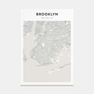 Brooklyn Map Portrait Poster