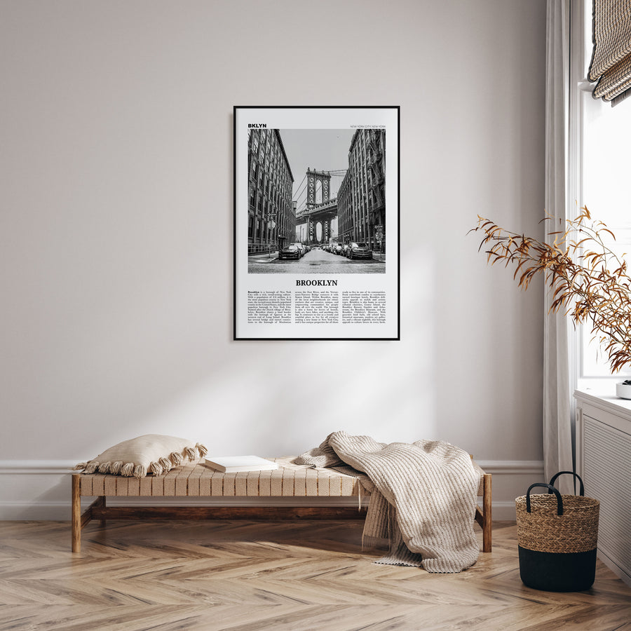 Brooklyn Travel B&W No 1 Poster