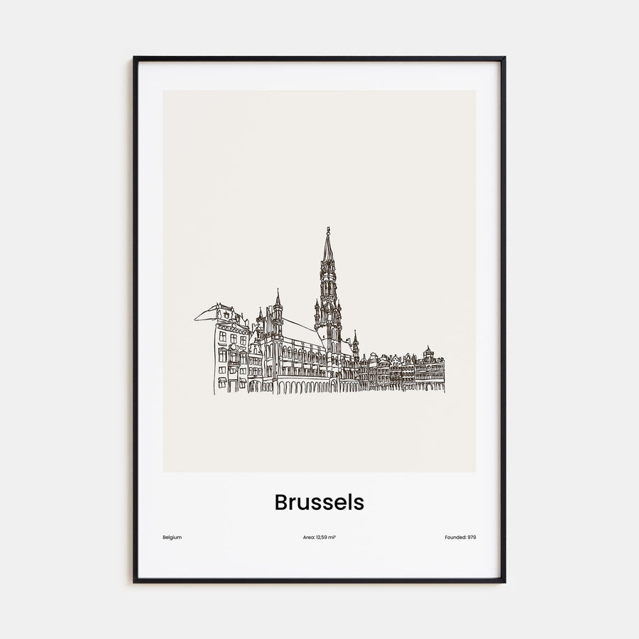 Brussels Drawn Poster