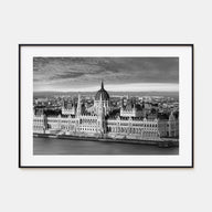 Budapest Landscape B&W Poster