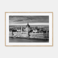 Budapest Landscape B&W Poster