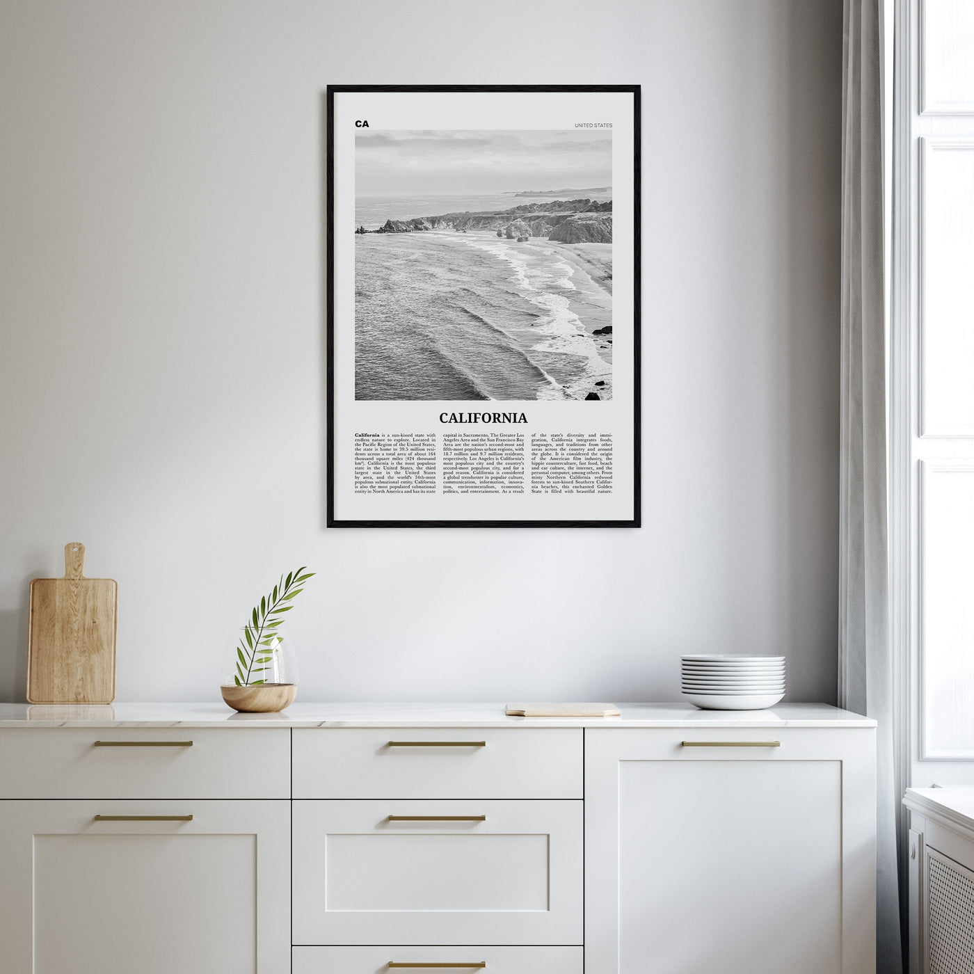 California Travel B&W No 1 Poster