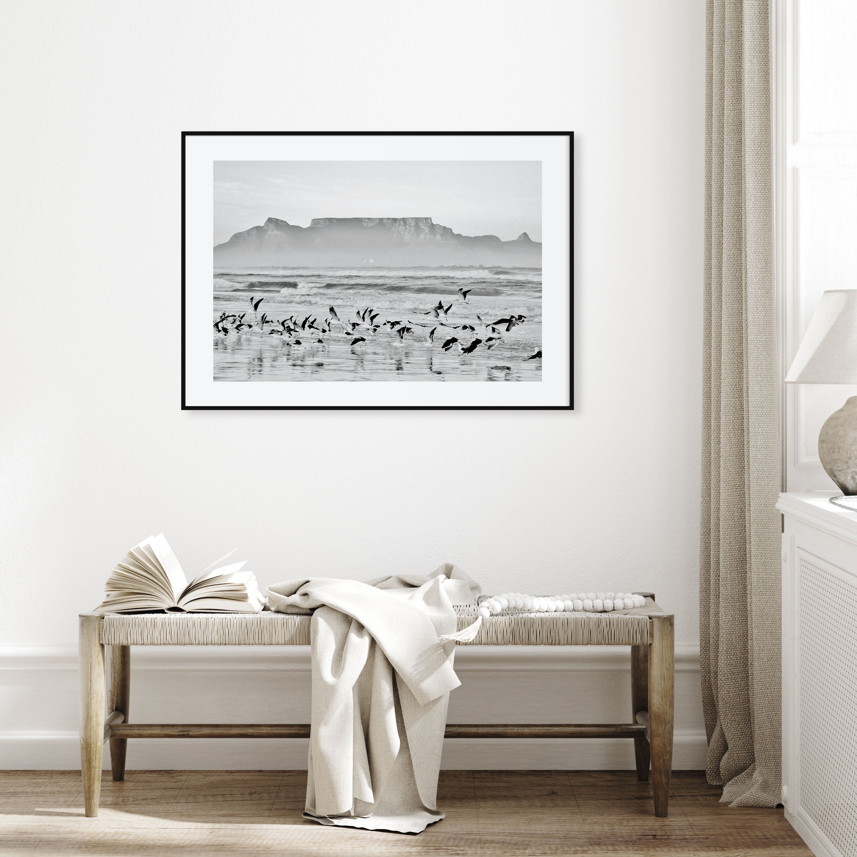 Cape Town Landscape B&W Poster