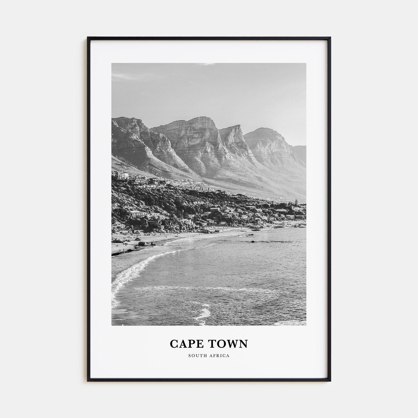 Cape Town Portrait B&W No 1 Poster