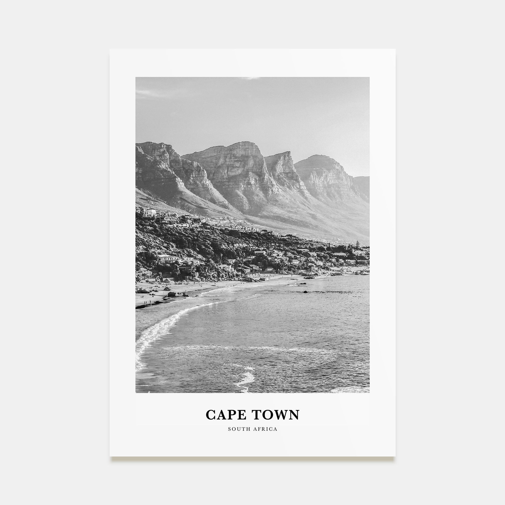 Cape Town Portrait B&W No 1 Poster