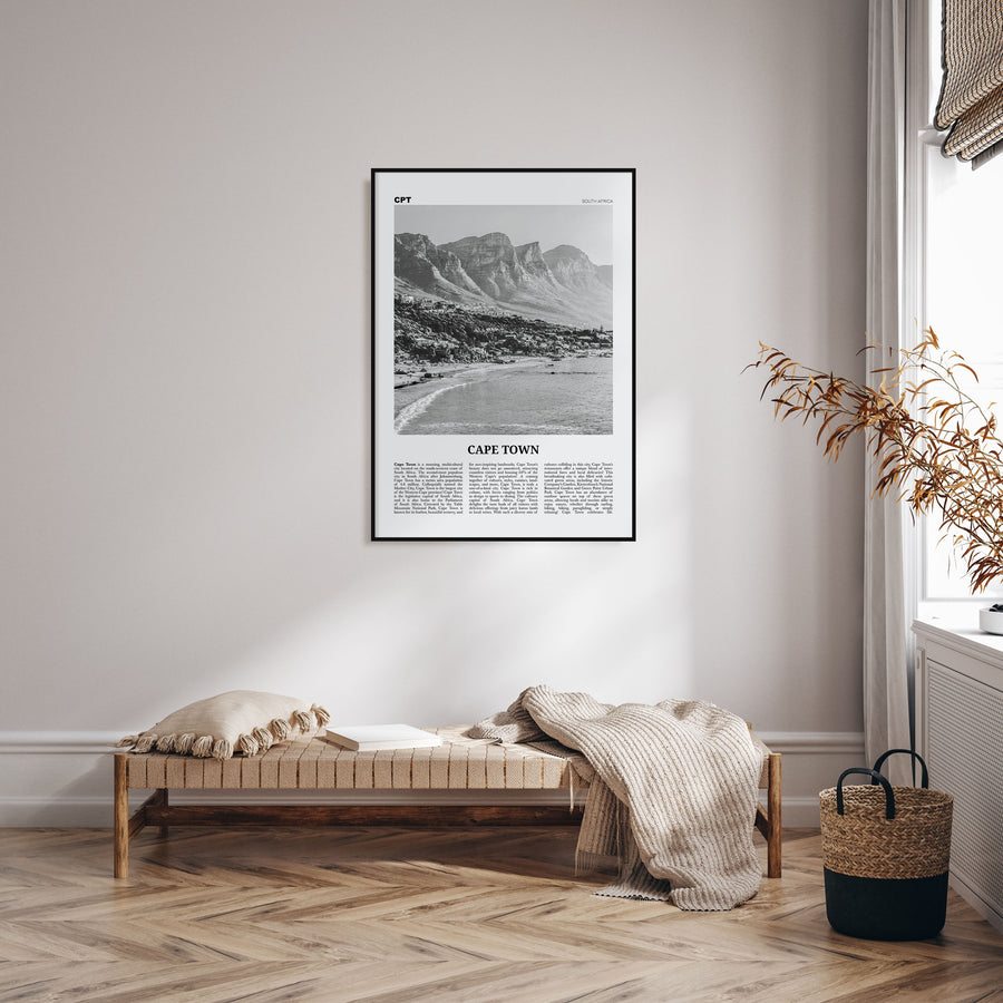 Cape Town Travel B&W No 1 Poster