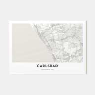 Carlsbad Map Landscape Poster