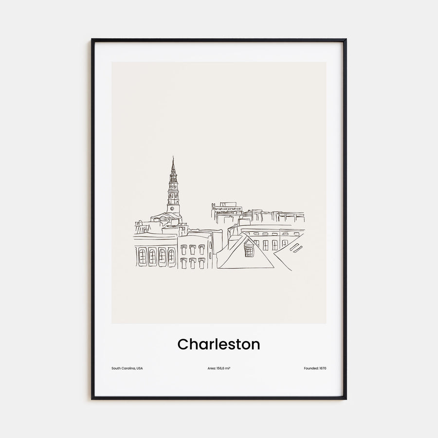 Charleston, South Carolina Drawn Poster