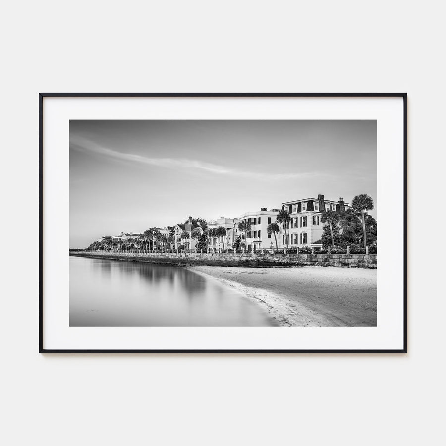 Charleston, South Carolina Landscape B&W Poster