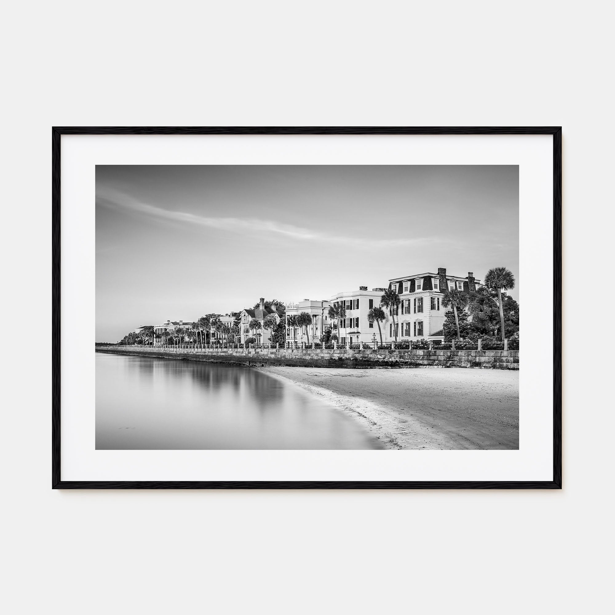 Charleston, South Carolina Landscape B&W Poster