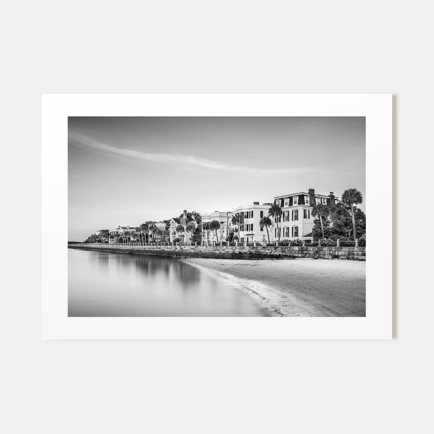 Charleston, South Carolina Landscape B&W Poster