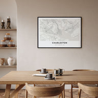 Charleston, South Carolina Map Landscape Poster