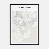 Charleston, South Carolina Map Portrait Poster