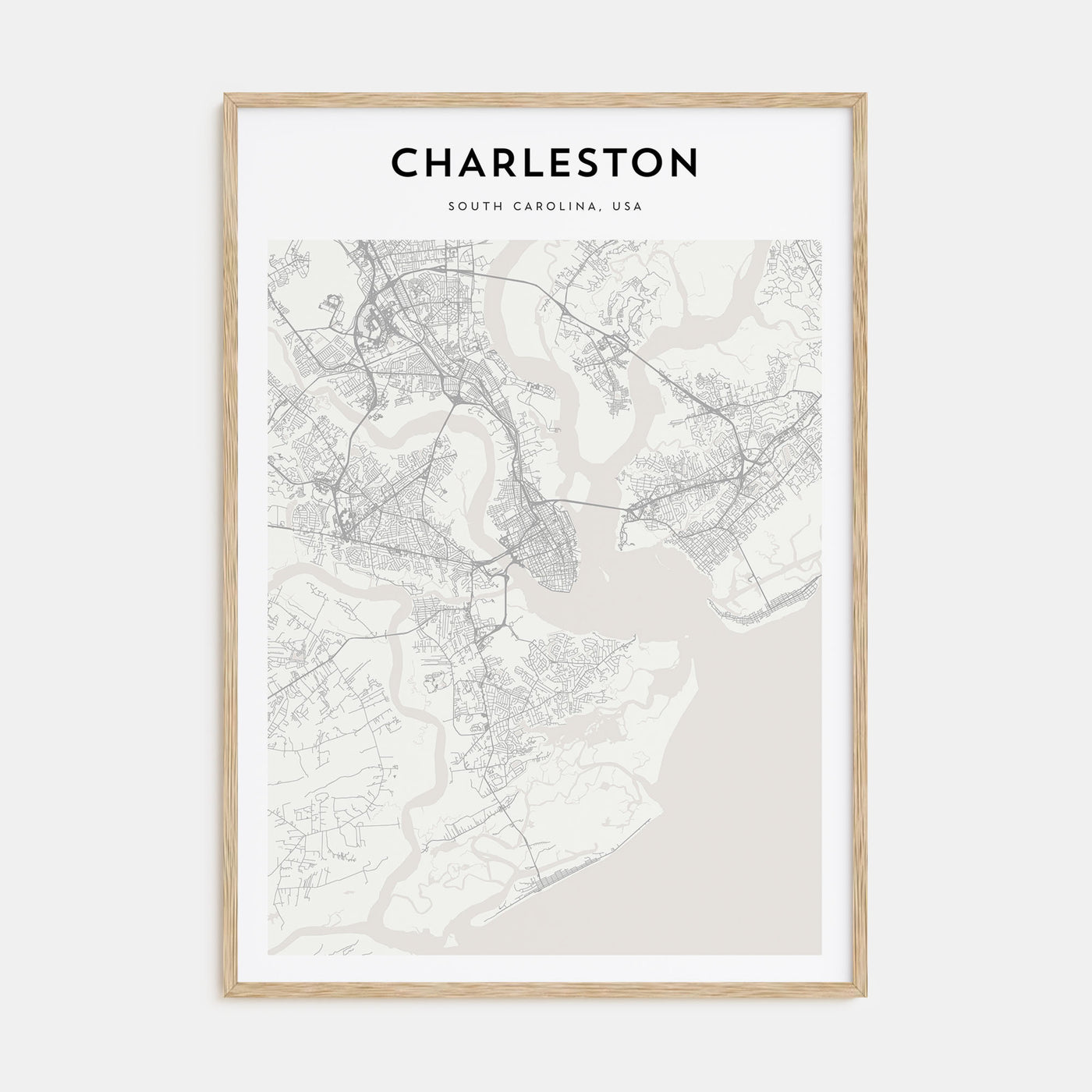 Charleston, South Carolina Map Portrait Poster