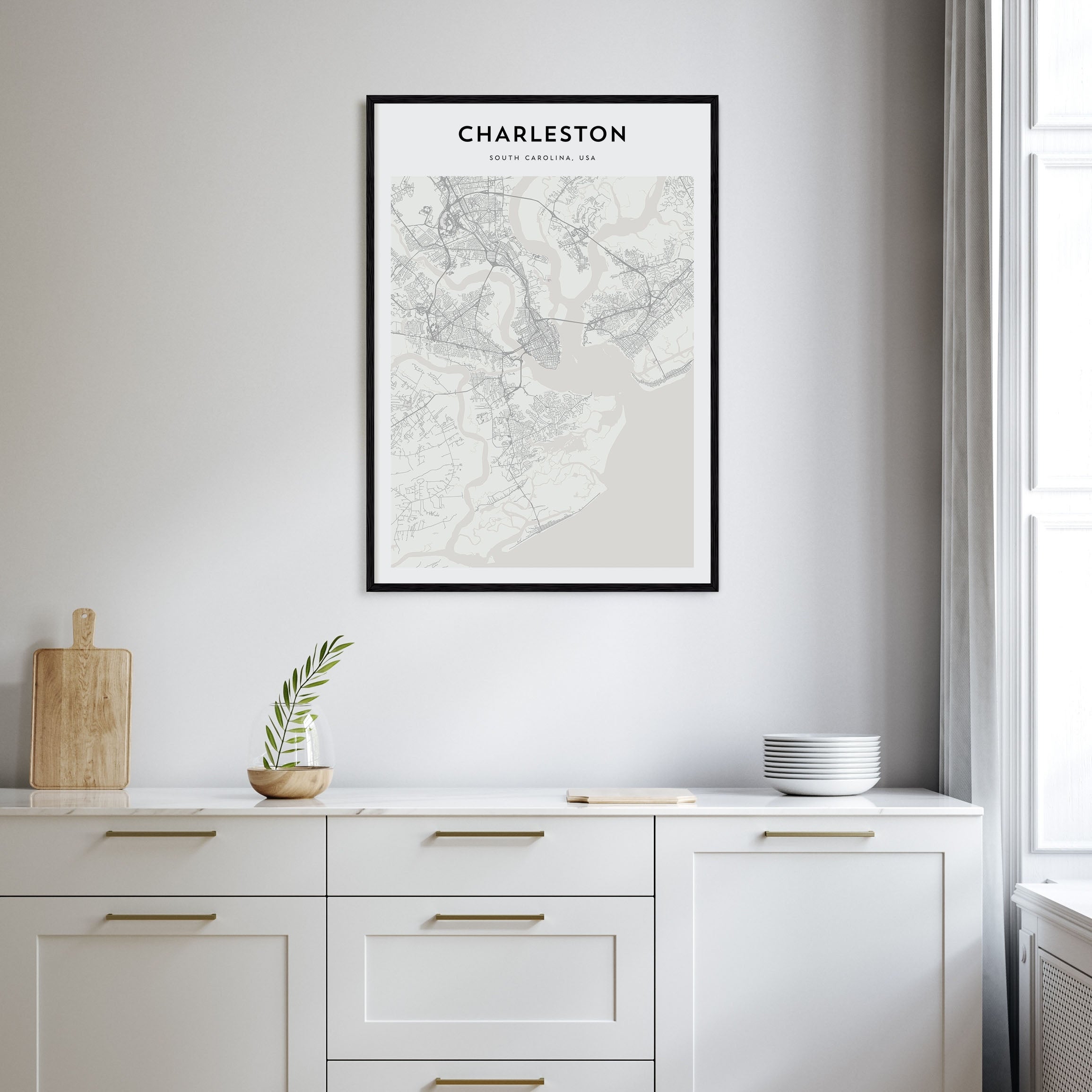 Charleston, South Carolina Map Portrait Poster