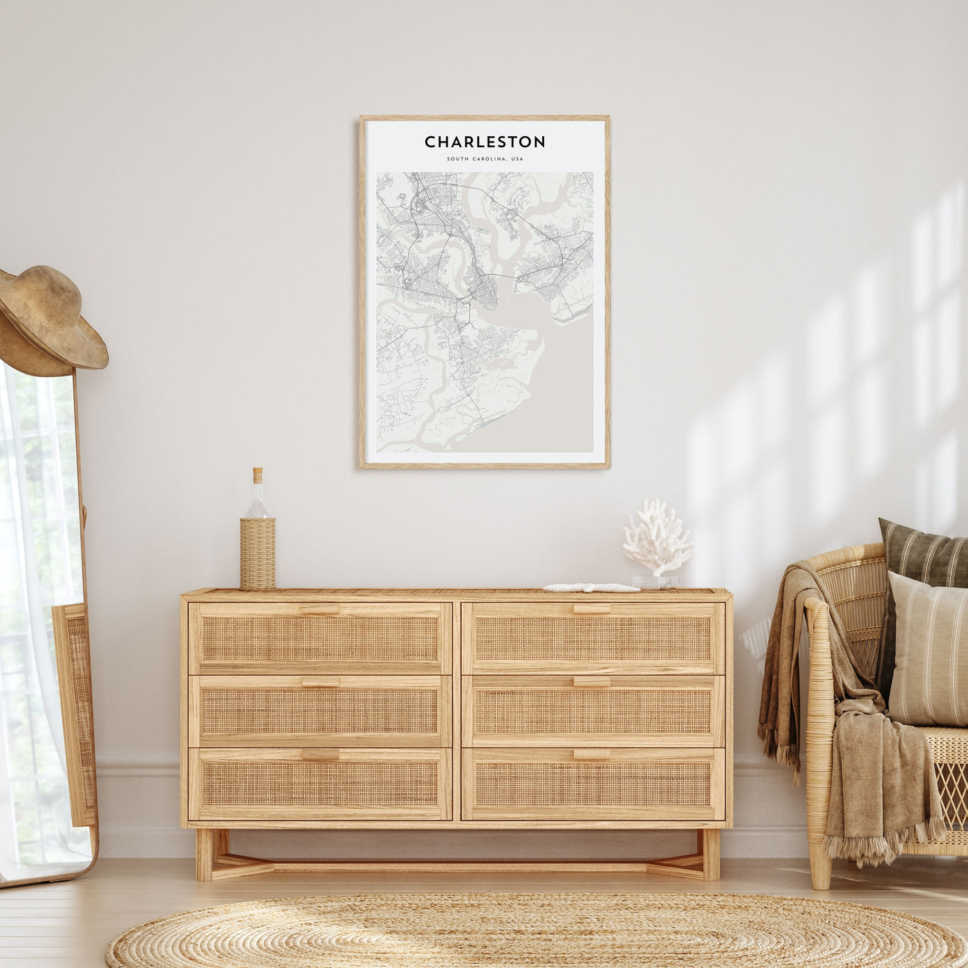 Charleston, South Carolina Map Portrait Poster