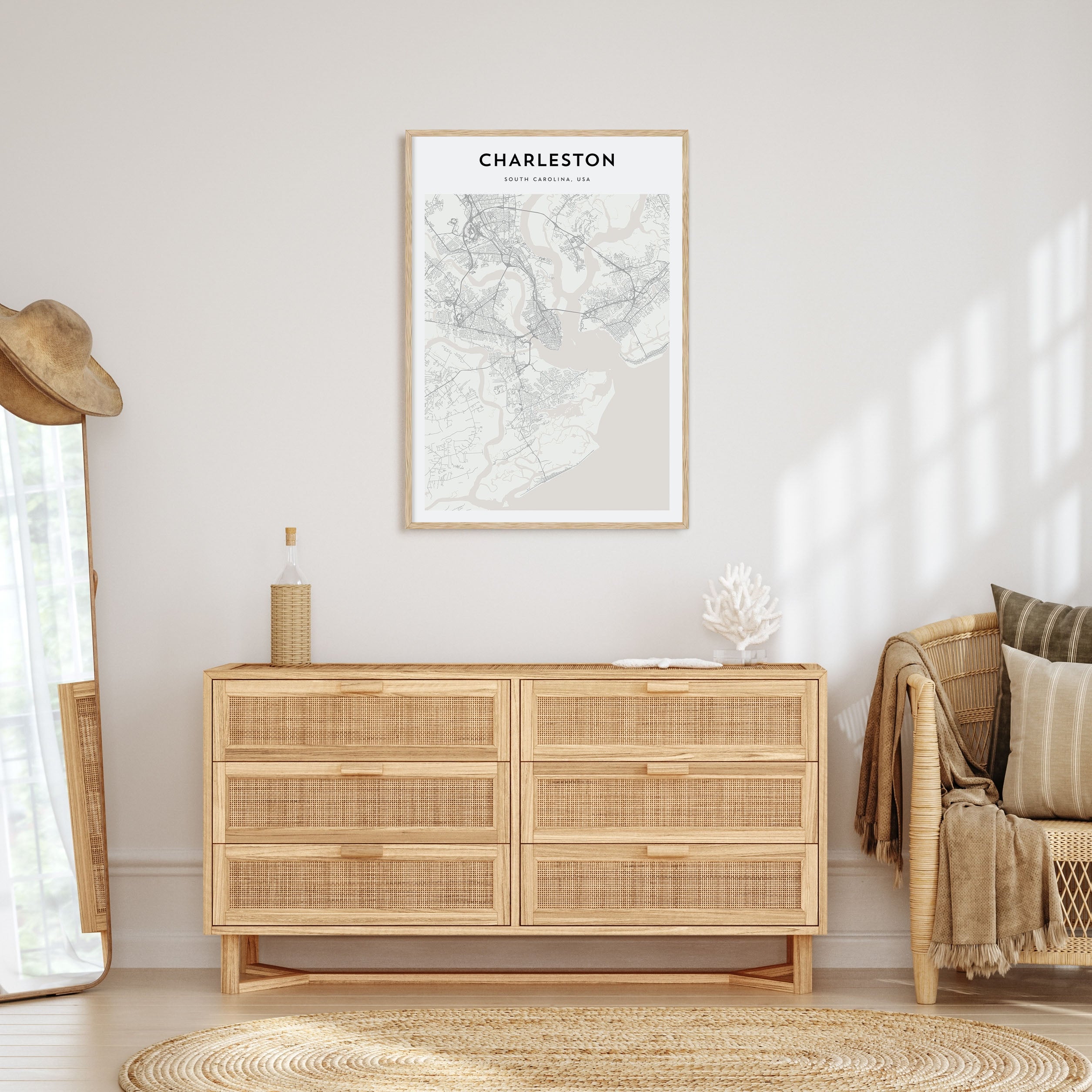 Charleston, South Carolina Map Portrait Poster