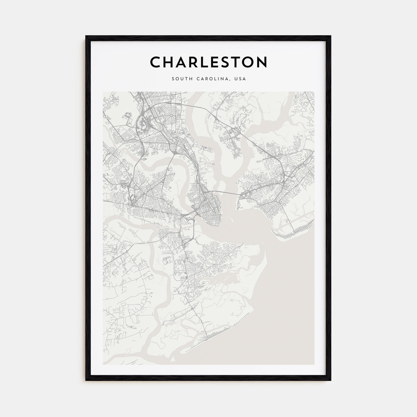 Charleston, South Carolina Map Portrait Poster