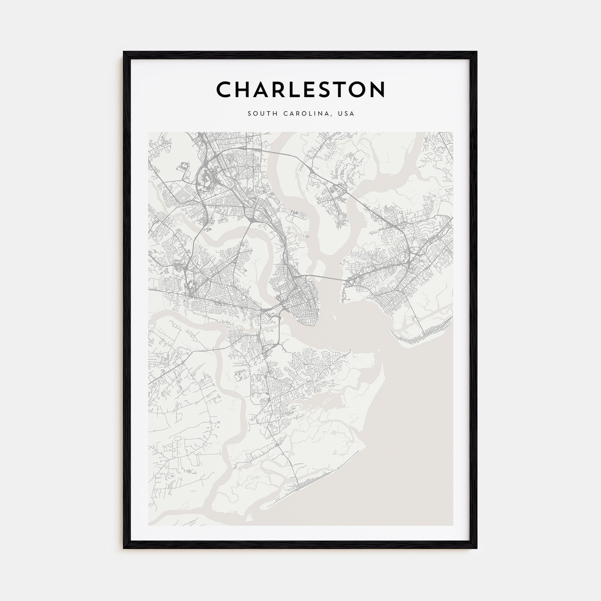 Charleston, South Carolina Map Portrait Poster