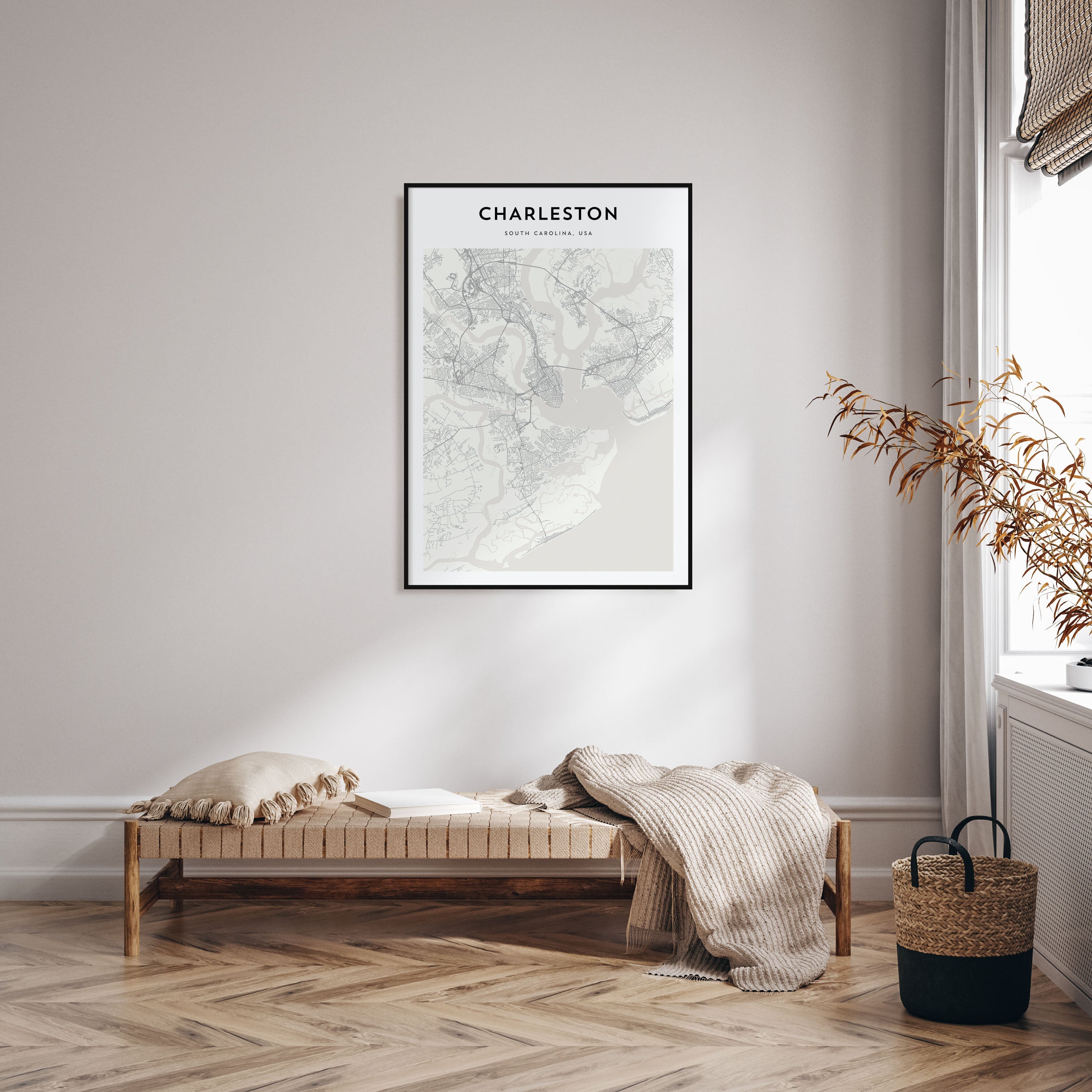 Charleston, South Carolina Map Portrait Poster