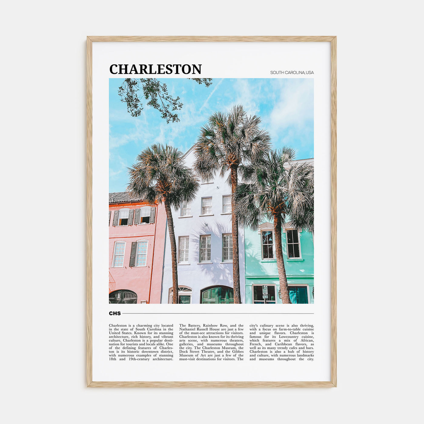 Charleston, South Carolina Travel Color No 2 Poster