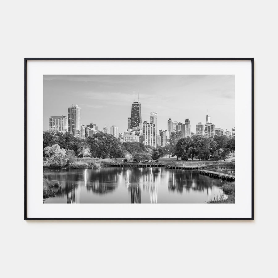 Chicago Landscape B&W No 2 Poster