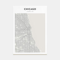 Chicago Map Portrait Poster