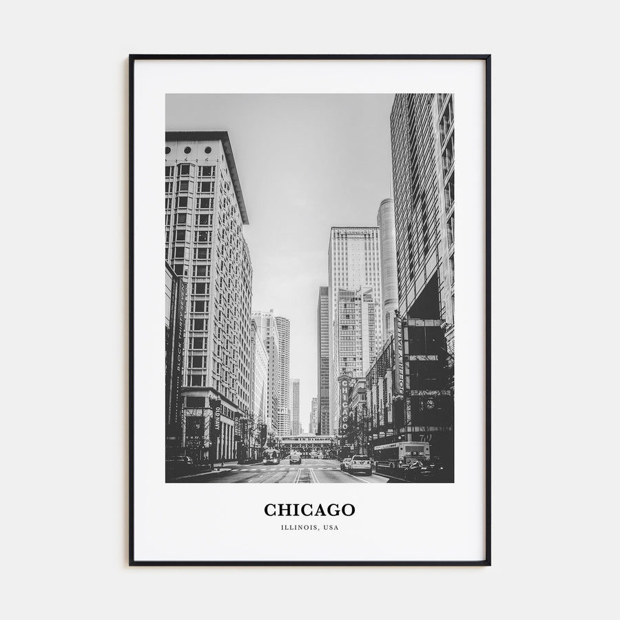 Chicago Portrait B&W No 1 Poster
