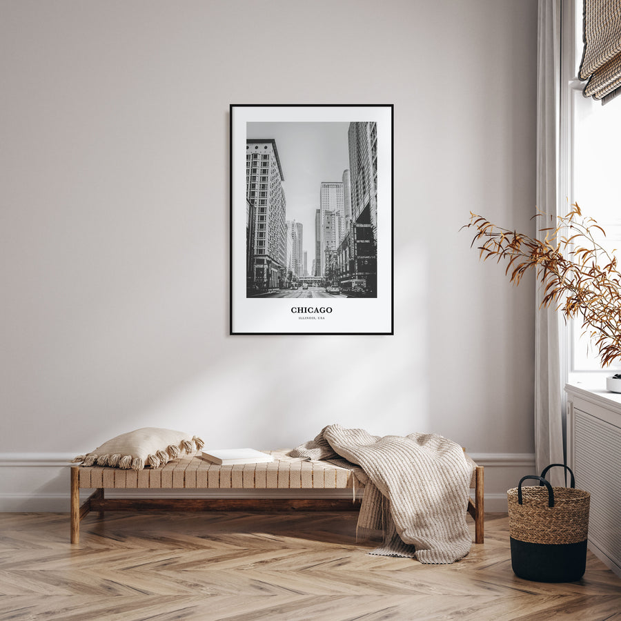 Chicago Portrait B&W No 1 Poster
