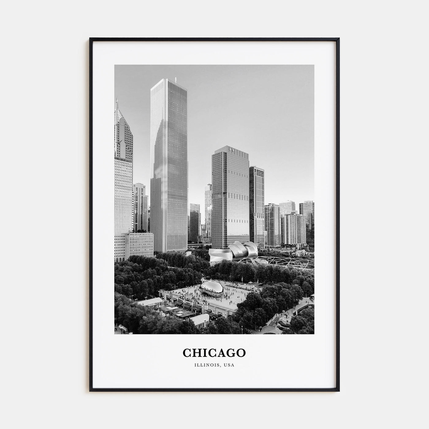 Chicago Portrait B&W No 2 Poster