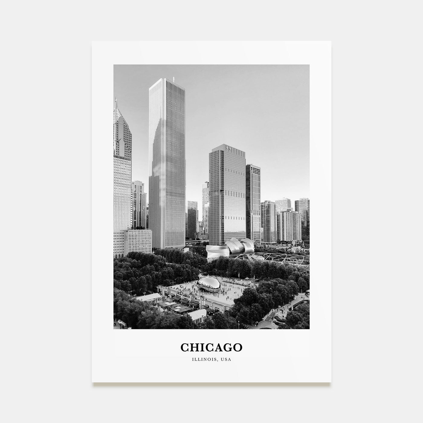 Chicago Portrait B&W No 2 Poster
