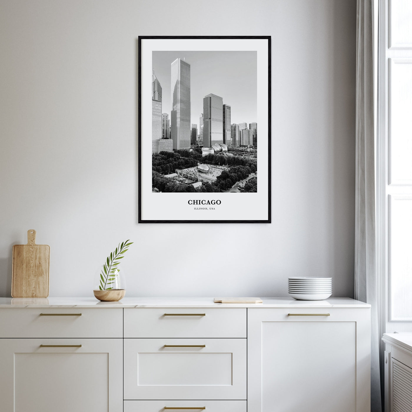 Chicago Portrait B&W No 2 Poster