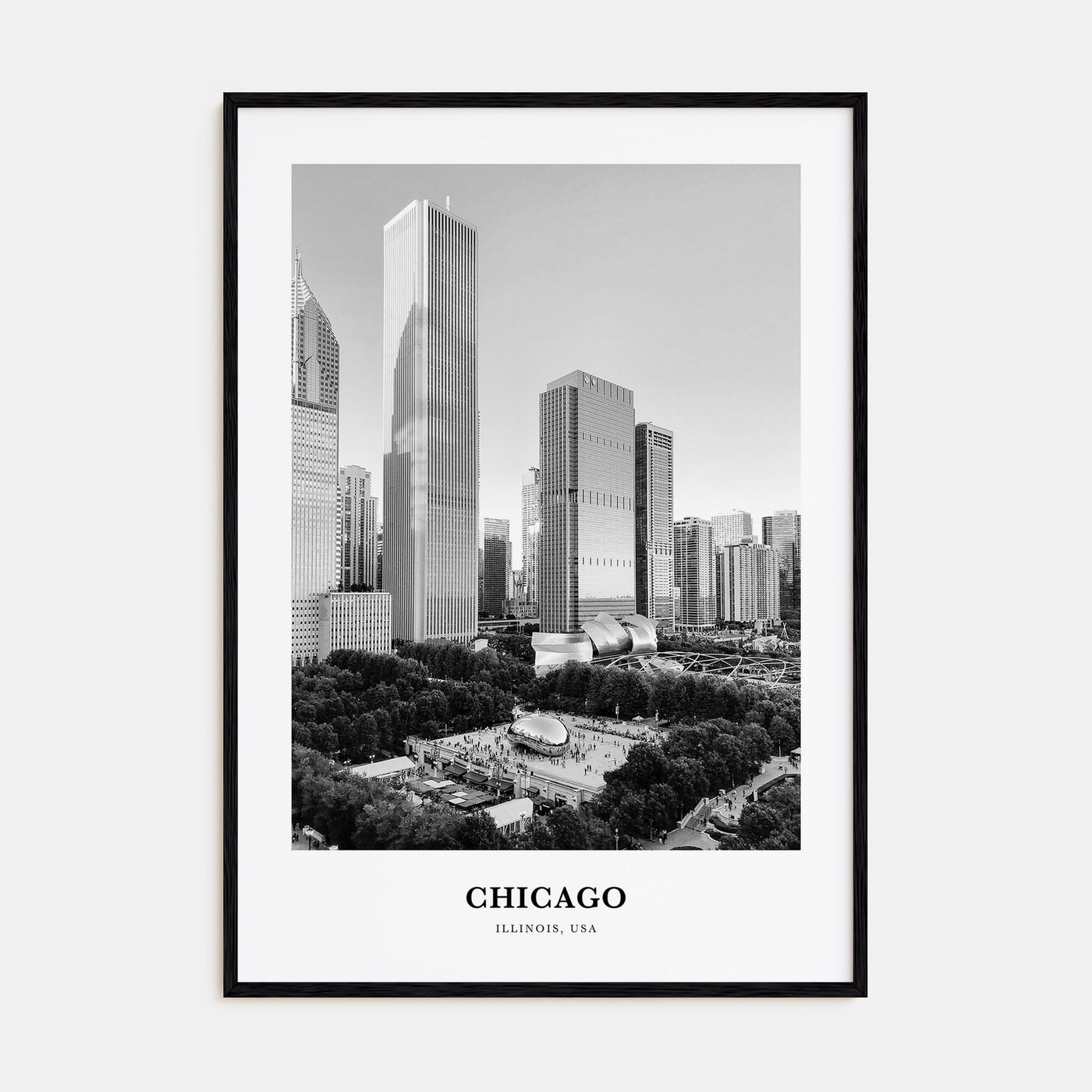 Chicago Portrait B&W No 2 Poster
