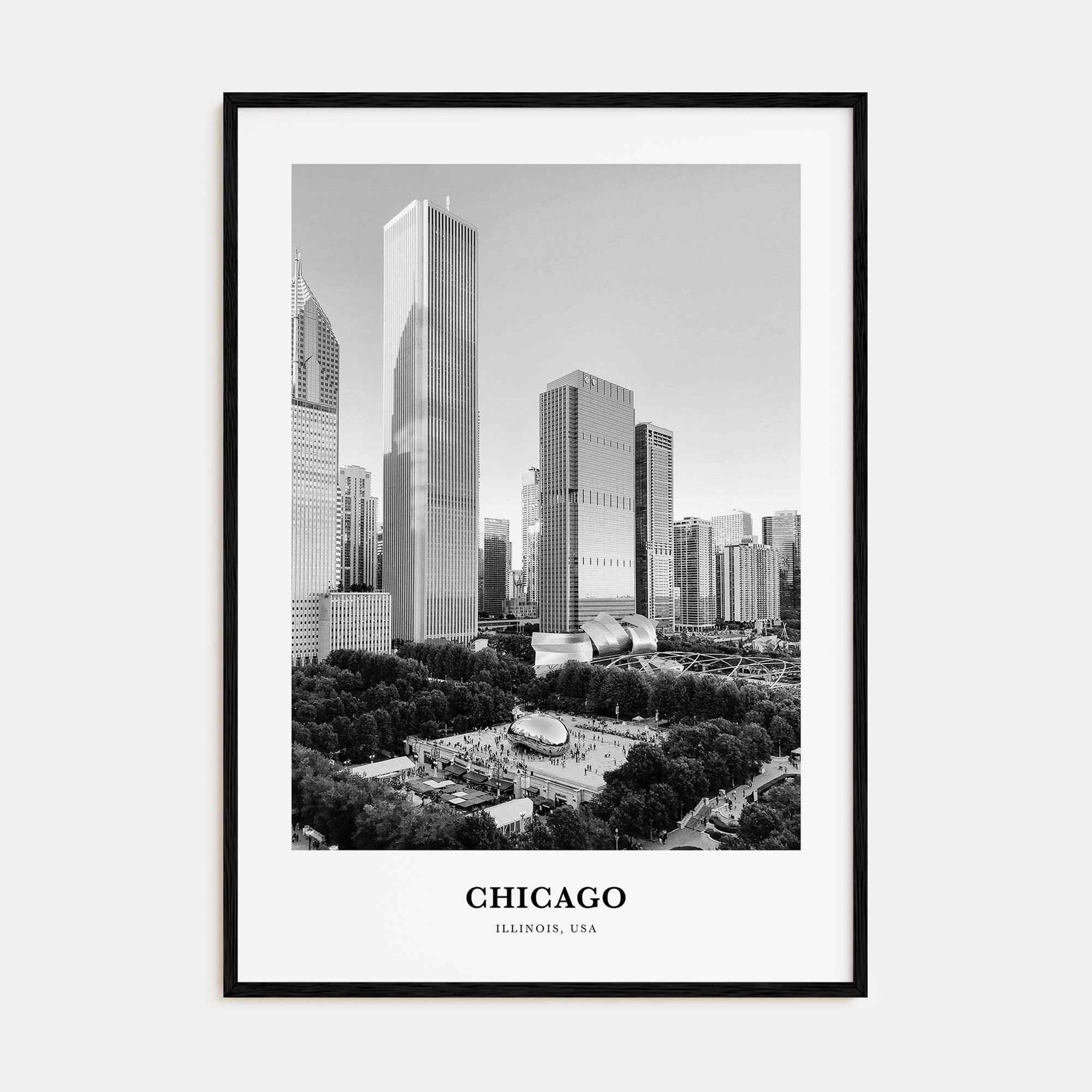 Chicago Portrait B&W No 2 Poster