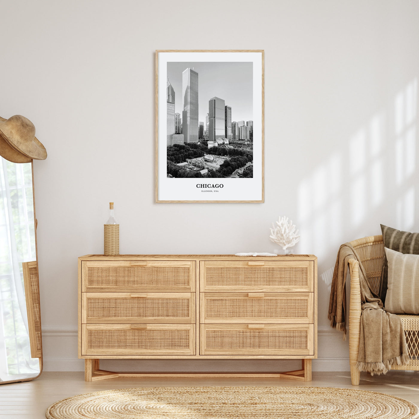 Chicago Portrait B&W No 2 Poster