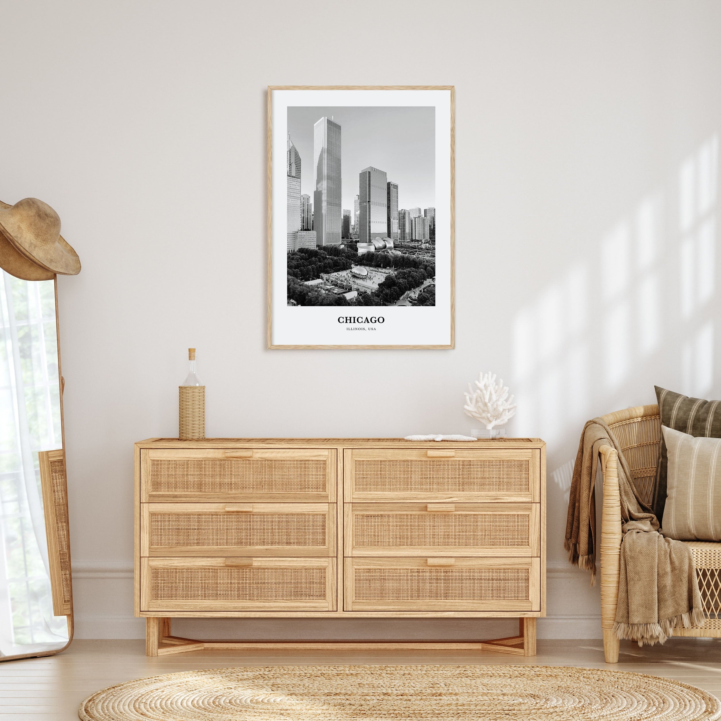 Chicago Portrait B&W No 2 Poster