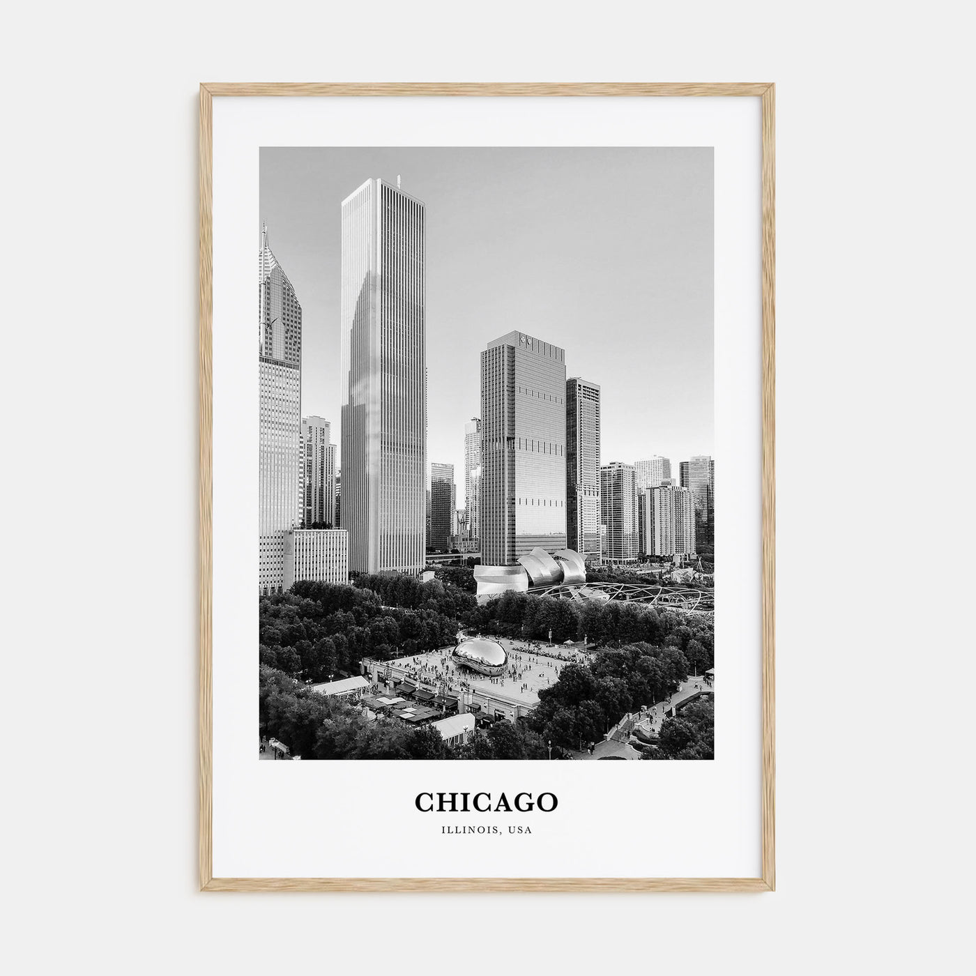 Chicago Portrait B&W No 2 Poster