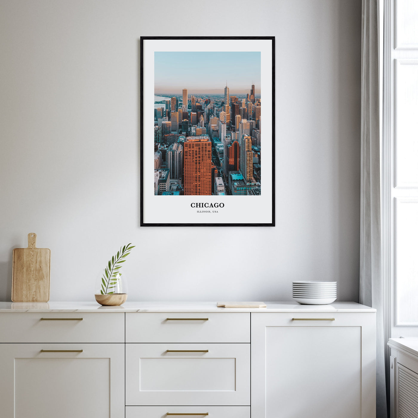Chicago Portrait Color No 2 Poster