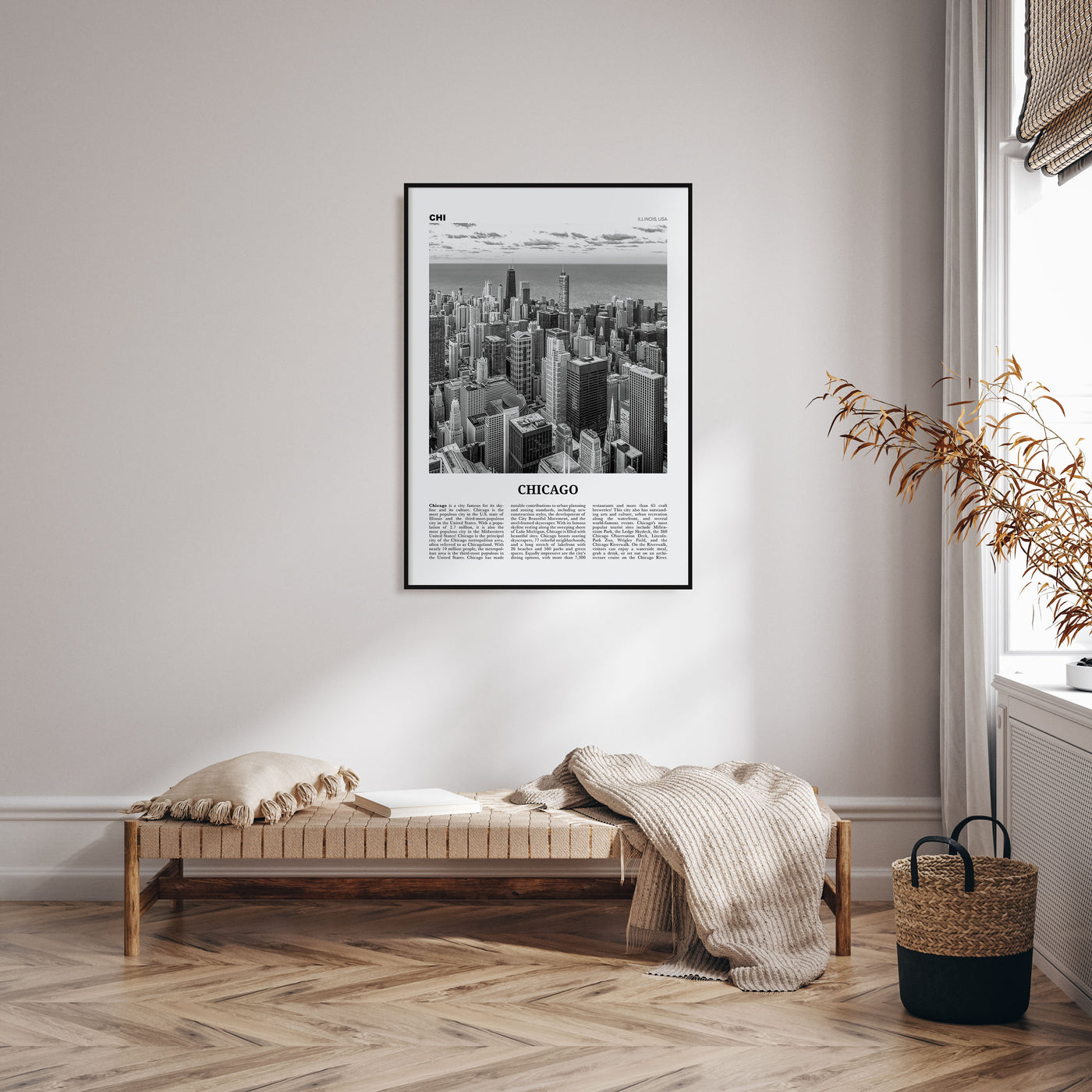 Chicago Travel B&W No 1 Poster