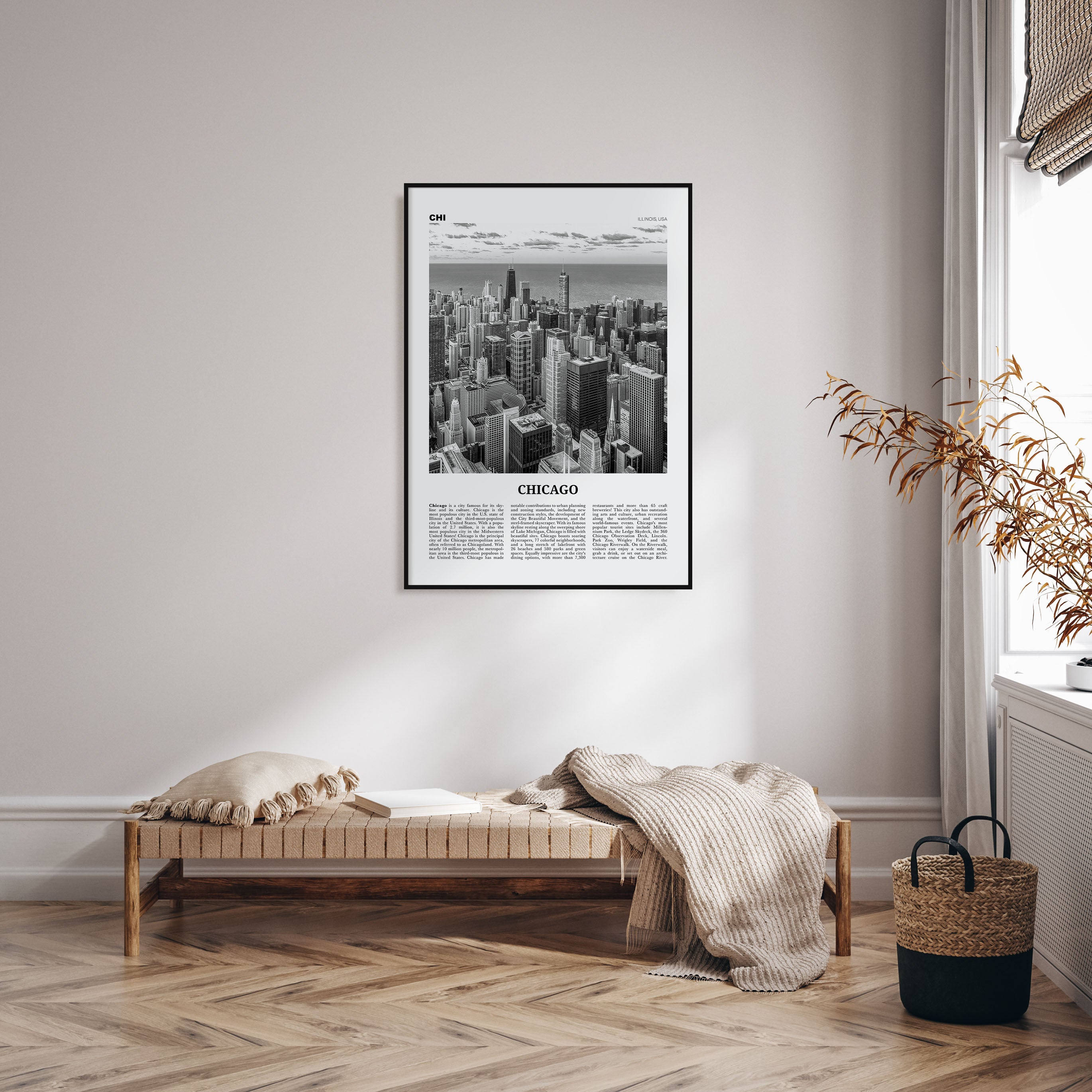 Chicago Travel B&W No 1 Poster