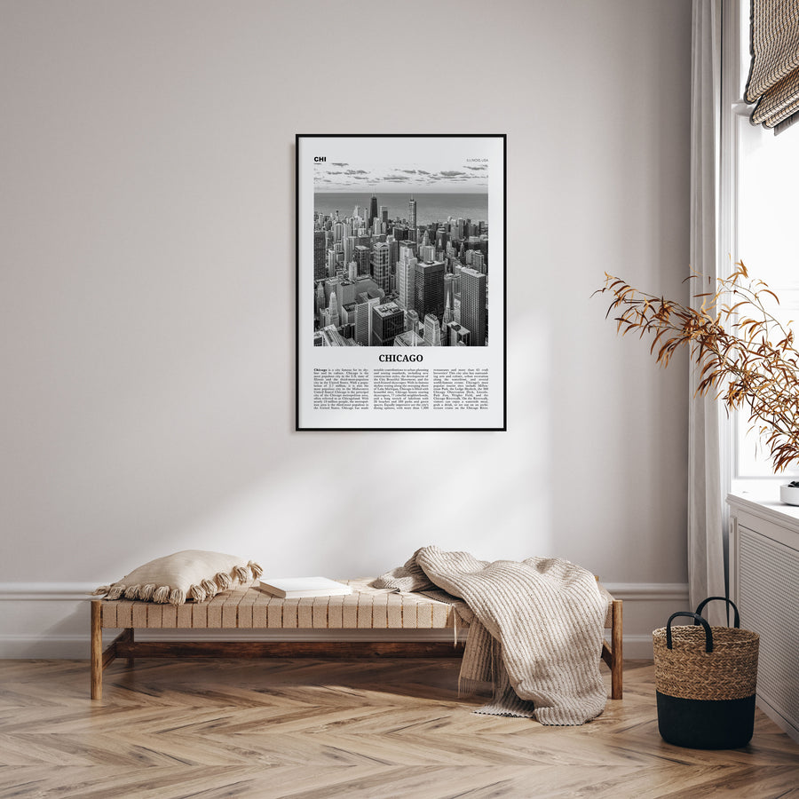 Chicago Travel B&W No 1 Poster