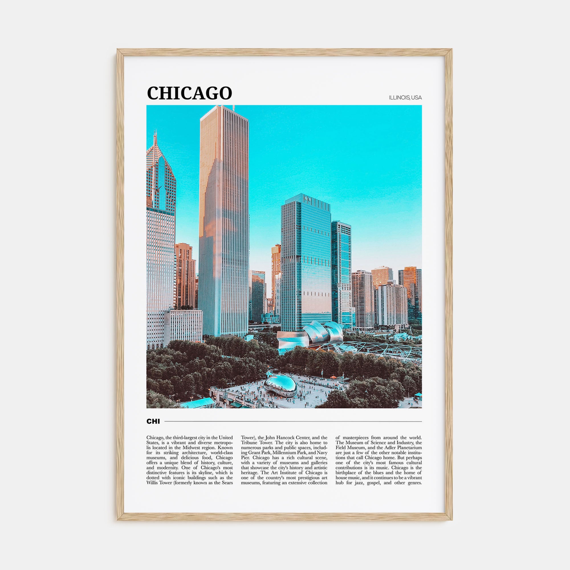 Chicago Travel Color No 1 Poster